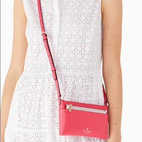 Authentic Kate Spade Saffiano leather top zip Crosby w large card holder - Picture 16 of 16